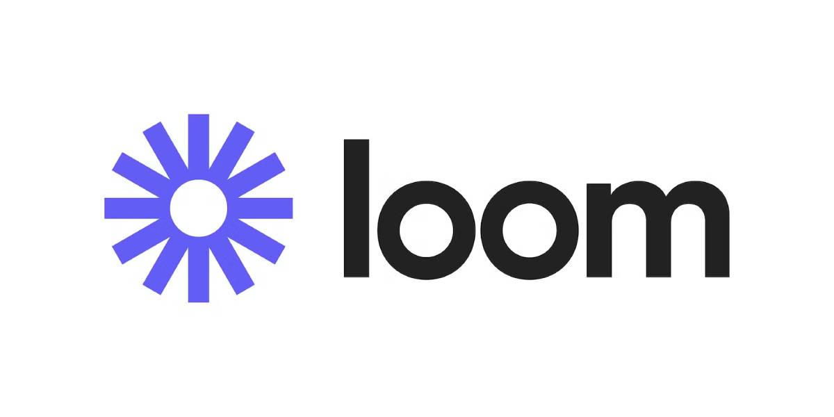 Loom logo featuring a purple sunburst icon beside the word loom in bold black text on a white background.